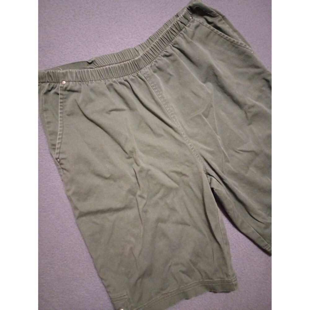 Denim & Co Pull On Shorts Mens Medium Green Vintage 32-34" Waist 9.75" Inseam